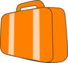 Suitcase - Orange Clip Art