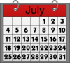 July Calendar Clip Art