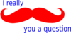 Mustache You A Question Red White And Blue Clip Art