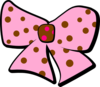 Brown Pink Bow Clip Art