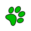 Green Paw Print Clip Art