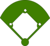 Baseball Field Olive Green Clip Art