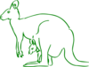 Green Kangaroo  Clip Art