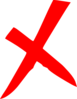 Red X Icon Clip Art