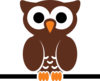 Owl On A Branch Clip Art