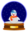 Snowman In Snow Globe Clip Art