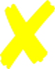 X Mark Yellow Clip Art