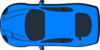 Blue Car - Top View - 180 Clip Art