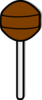 Brown Lollipop Clip Art