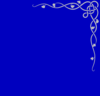 Silver Celtic Vine W Blue Background Clip Art