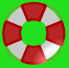 Life Saver (green Background) Clip Art