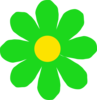 Bright Green Flower Clip Art