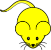 Yellow Mouse No Ears Clip Art