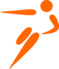 Orange Sports Figure Clip Art