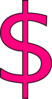 Pink $ Sign Clip Art