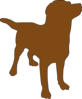 Brown Dog Silhouette Clip Art