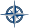 Compass Rose - Blue-grey With Opacity Clip Art