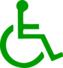 Dark Green Wheelchair Clip Art