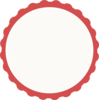 Red-ivory Scallop Circle Frame Clip Art