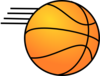 Basketball W/lines At End Clip Art