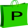 Green Bag For Shopping. Bolsa Verde De Compras. Clip Art