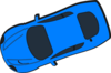 Blue Car - Top View - 200 Clip Art