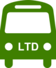 Green Ltd Bus Silhouette Clip Art