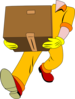 Moving Man Without Head Clip Art