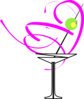 Martini Glass Pink Clip Art