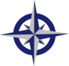 Compass Rose - Blue And Grey2 Clip Art