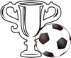 Soccer Ball With Trophy Clip Art