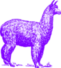 Purple Alpaca Clip Art