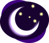Purple Moon Clip Art