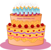 Iris Birthday Cake Clip Art