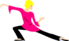 Blonde Woman In Yoga Position Clip Art