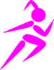 Girl Running Pink Clip Art
