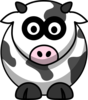 Cow Looking Foward Clip Art