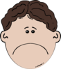 Boy Face Sad Clip Art