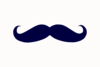 Navy Stache Clip Art