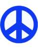 Blue Peace Symbol Clip Art