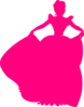 Pink Princess Silhouette  Clip Art