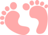 Baby Feet Peach Clip Art