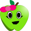 Smilling Little Apple Clip Art