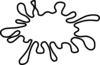 Dark Outline Splat Clip Art