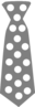 Gray Tie With Polka Dots Clip Art