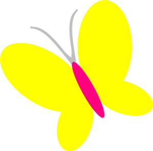 yellow butterfly clipart