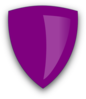 Purple Glossy Shield Clip Art