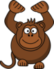 Monkey Hands Up Step 1 Clip Art