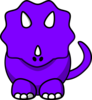 Purple Tricertop Dino Clip Art