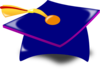 Graduate Cap Blue Clip Art